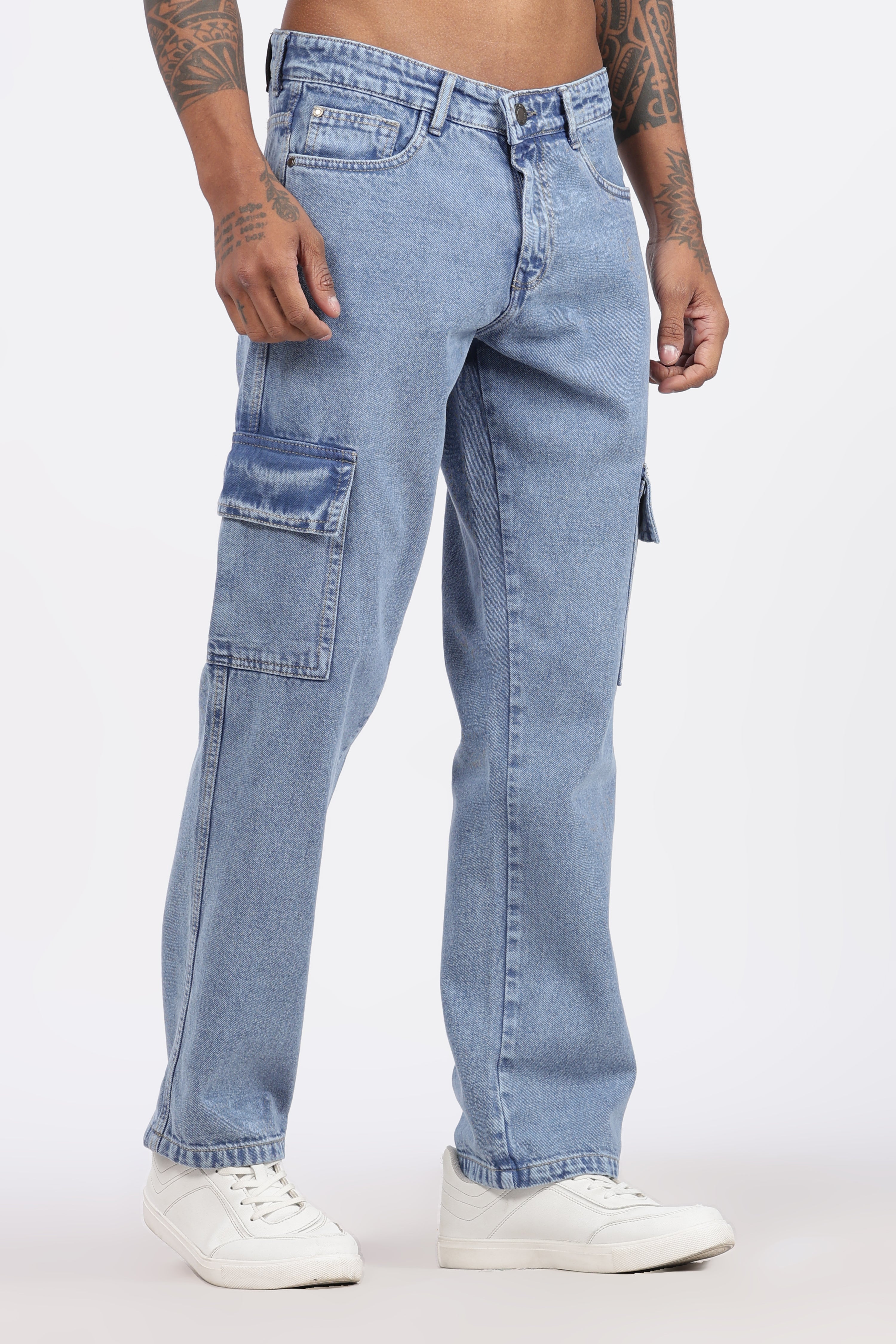 Cargo Pants | Mid Blue