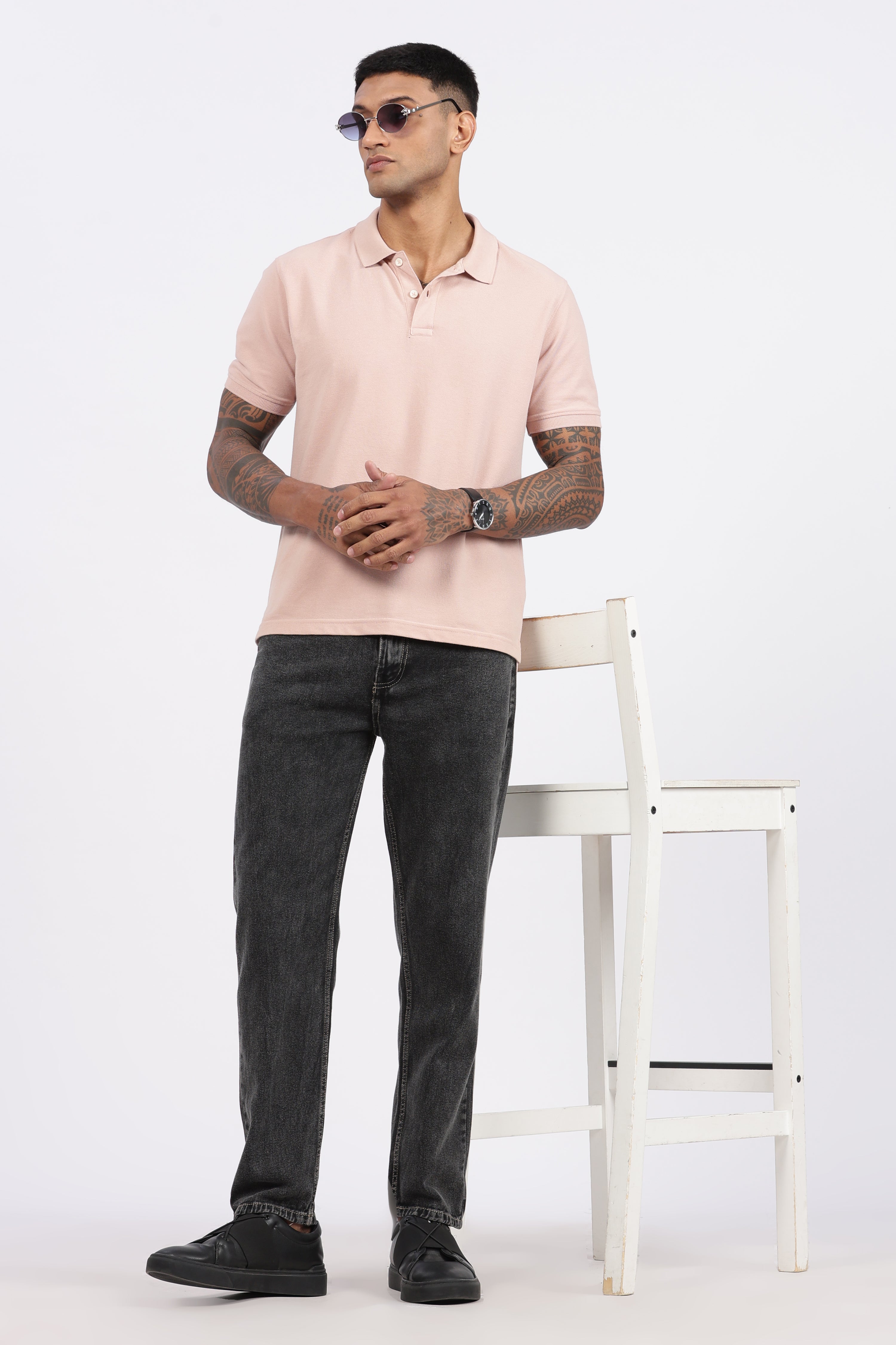 Mens Charcoal Black Mom fit denim jeans