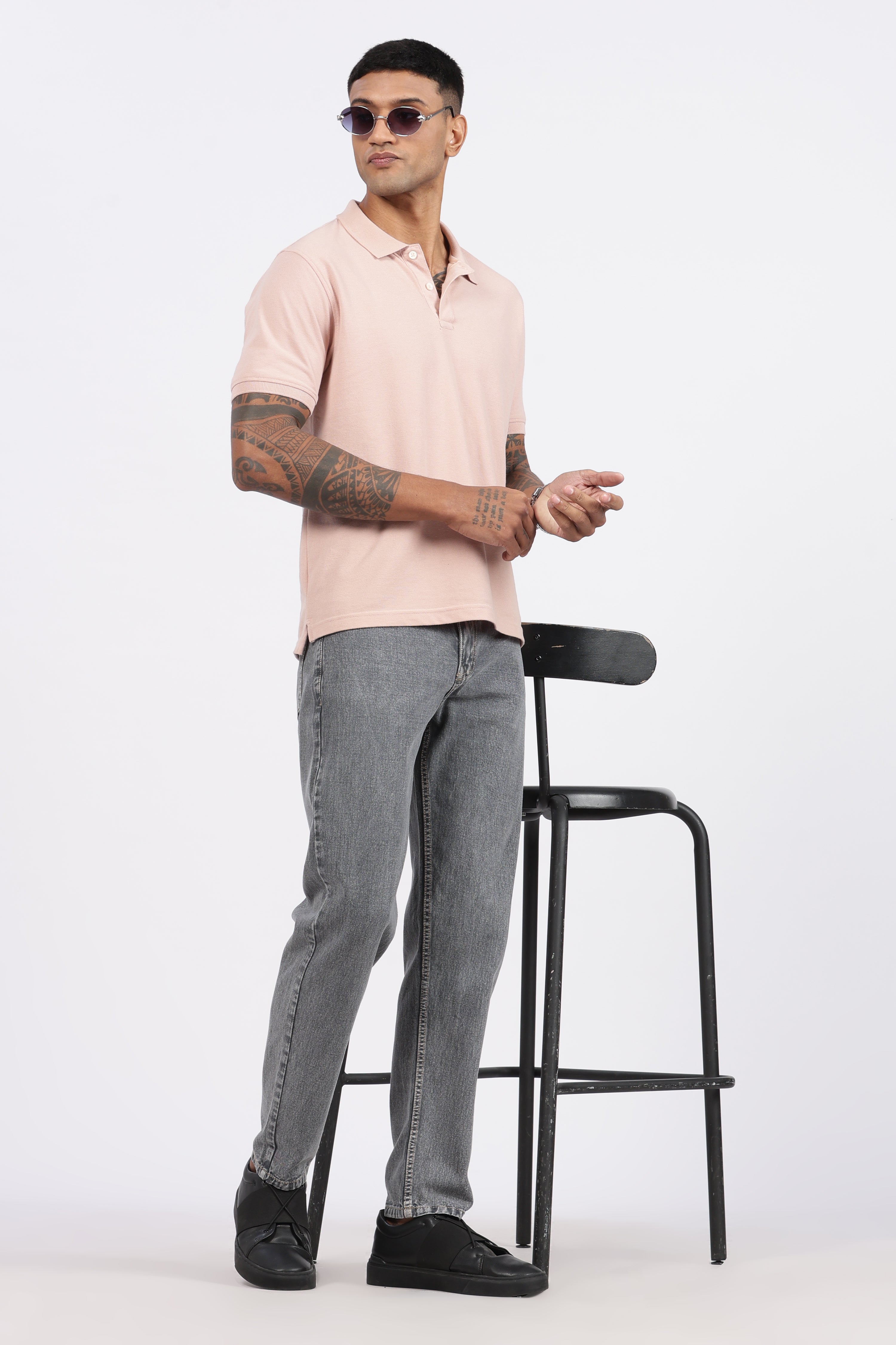 Mens Medium Grey Mom Fit Denim jeans