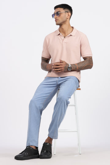 Mens Sky Blue Mom Fit Denim jeans