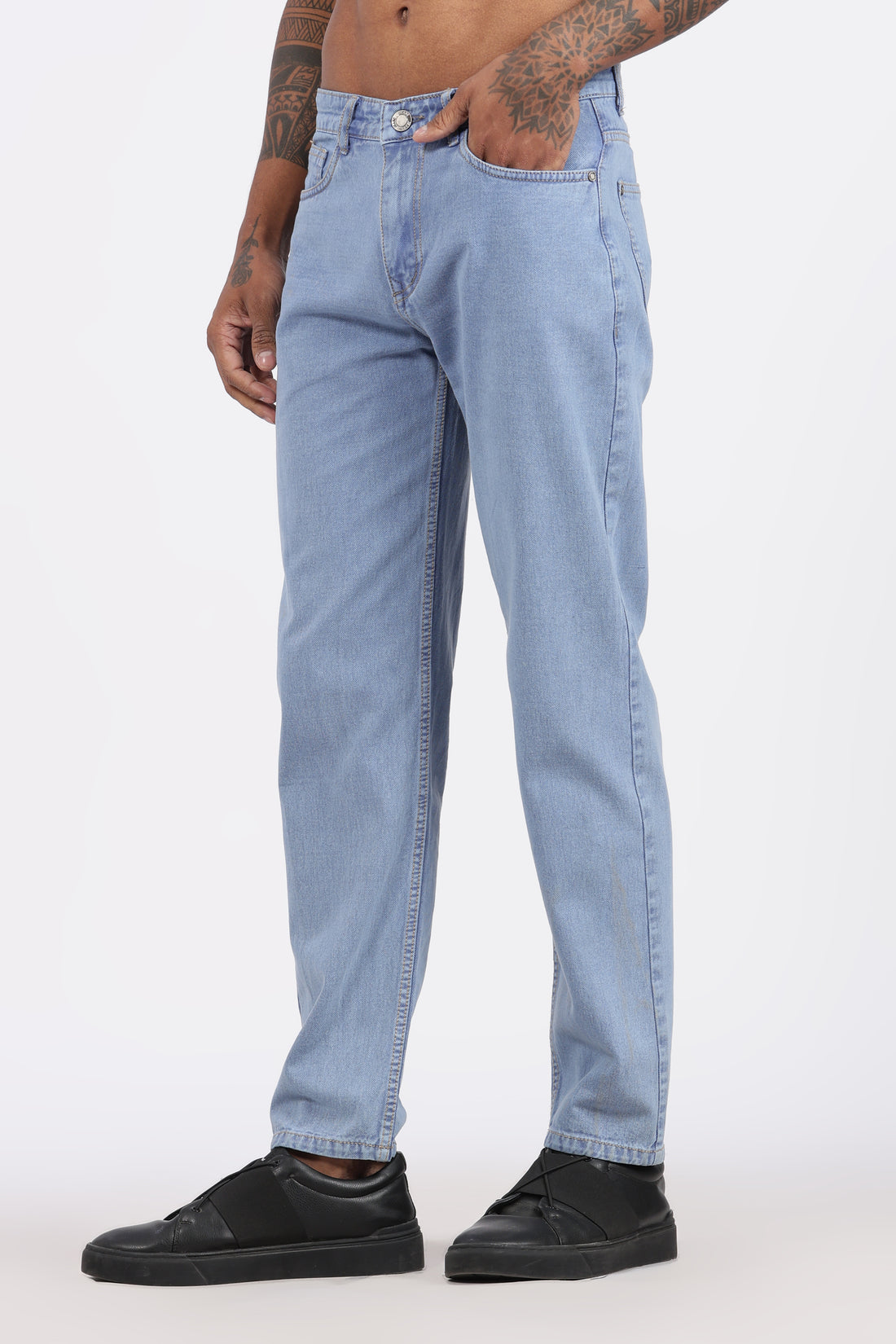 Mens Sky Blue Mom Fit Denim jeans