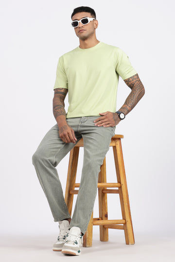Mens Sage Green Mom Fit Denim Jeans