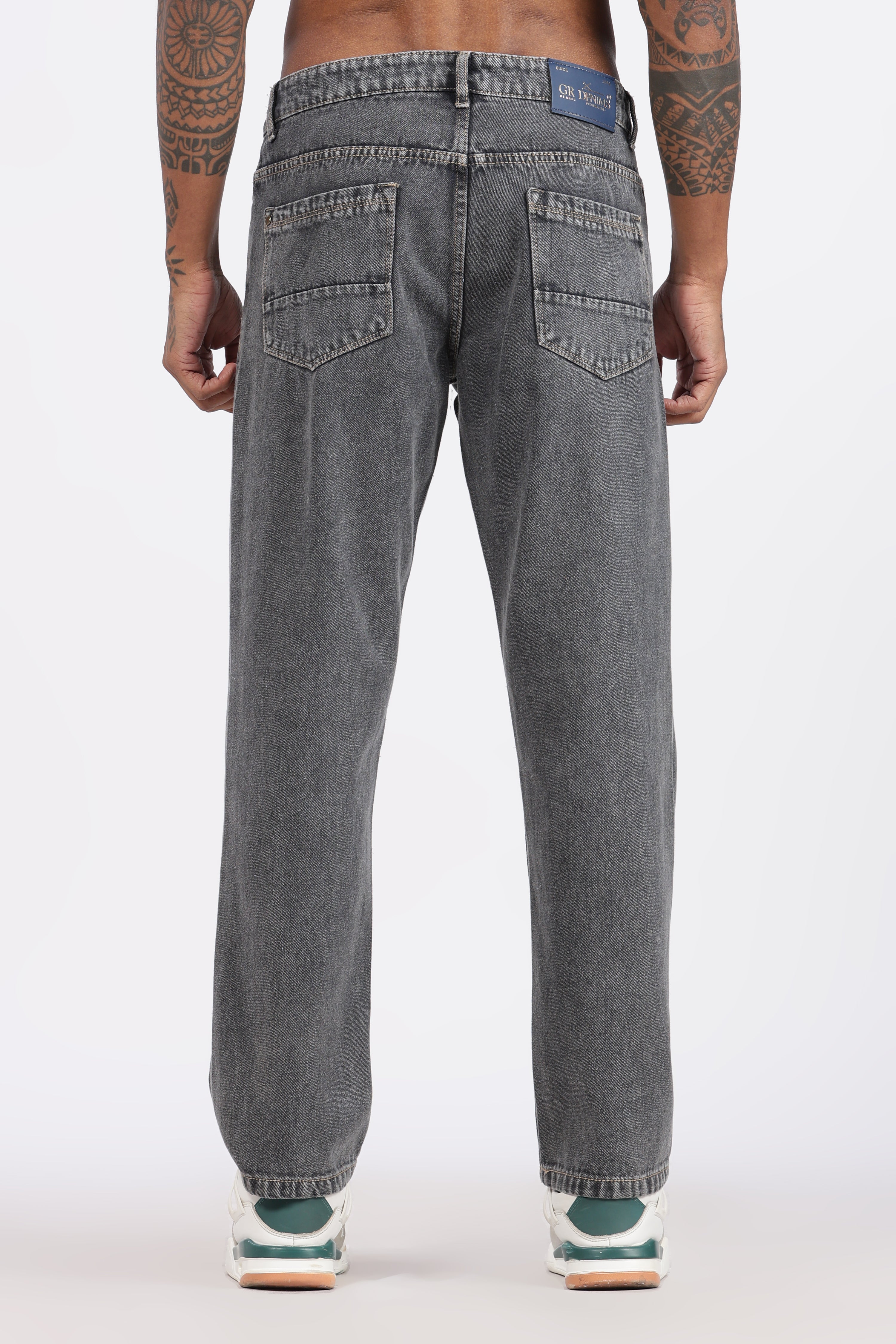 Mens Regular Fit Jeans - Dark Grey