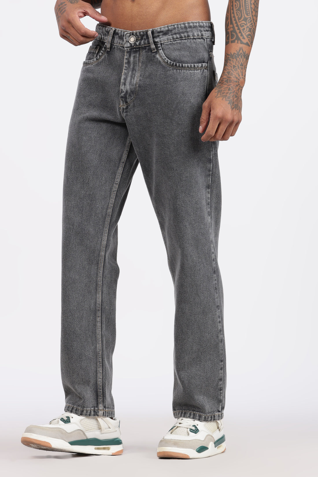 Mens Regular Fit Jeans - Dark Grey