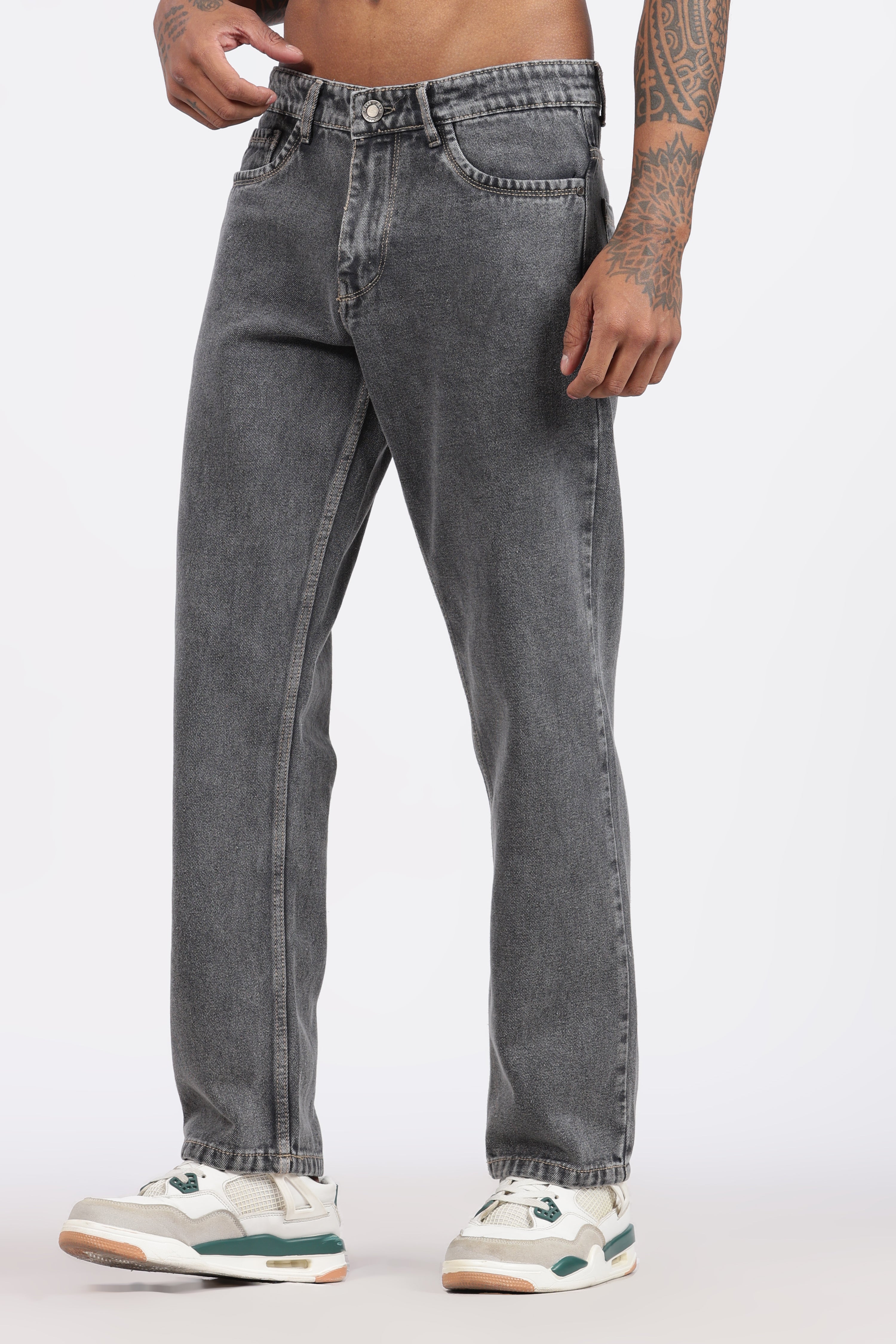 Mens Regular Fit Jeans - Dark Grey