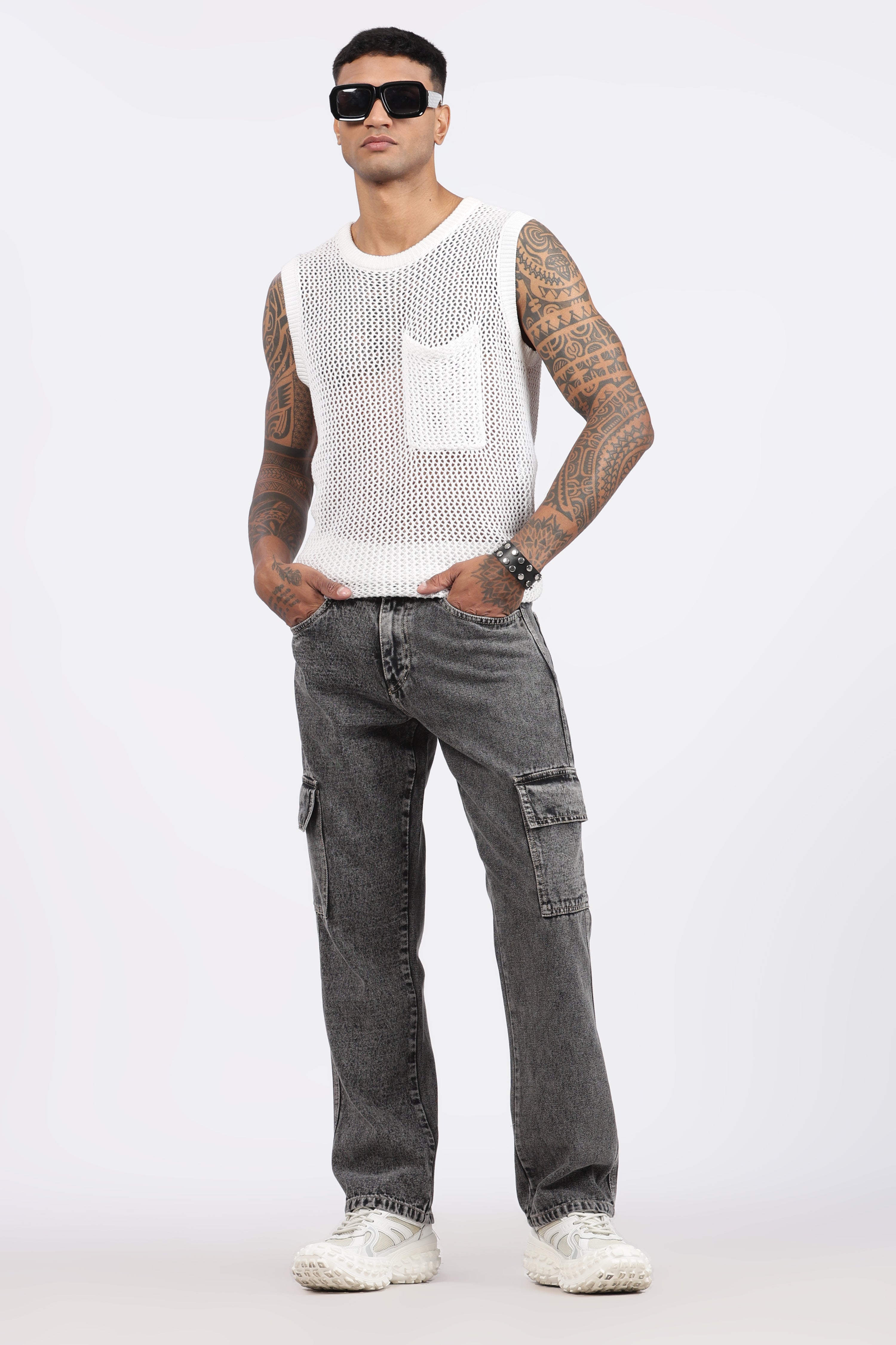 MEN"S CARGO CHARCOAL BLACK