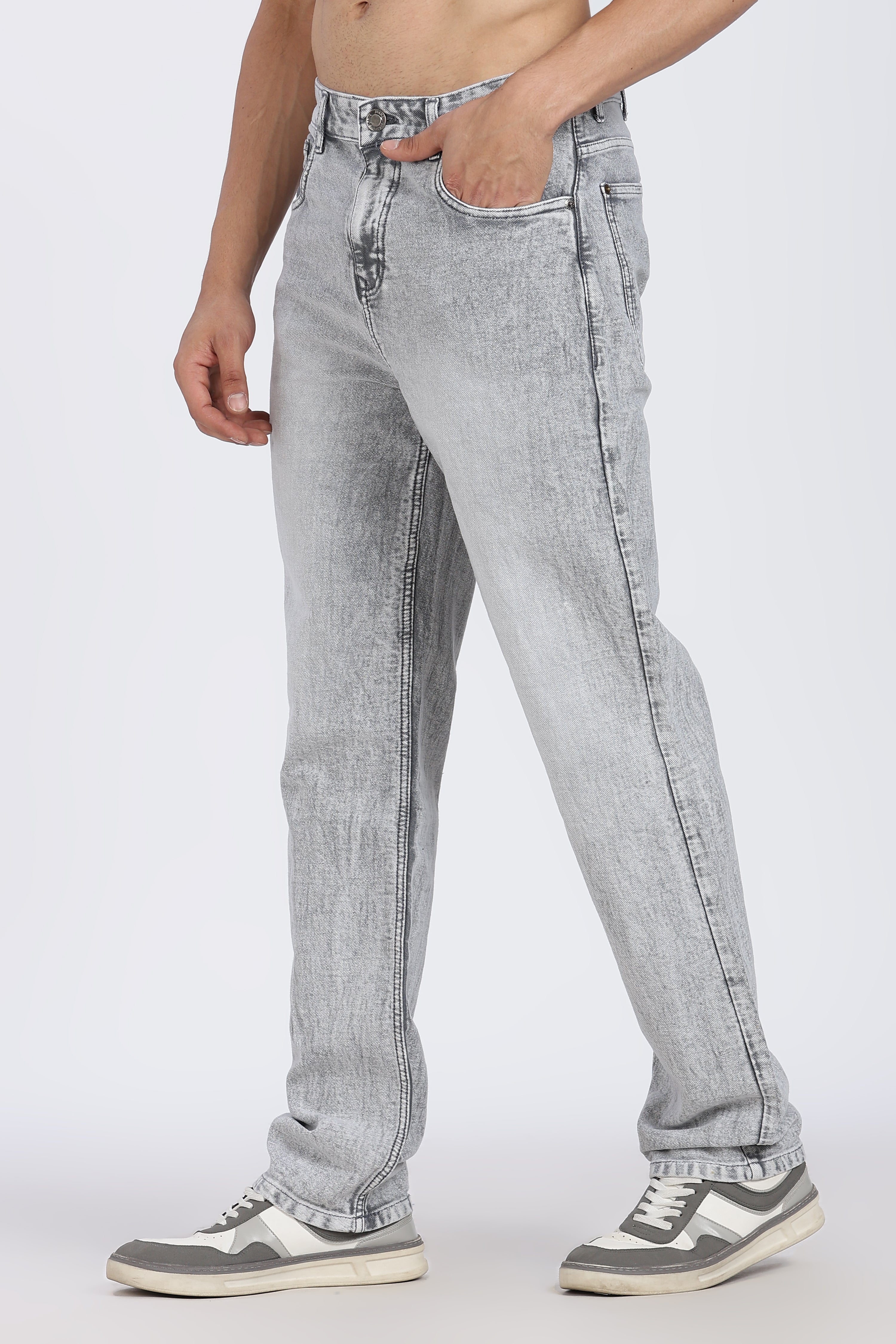 Regular Fit | Faded Light Grey