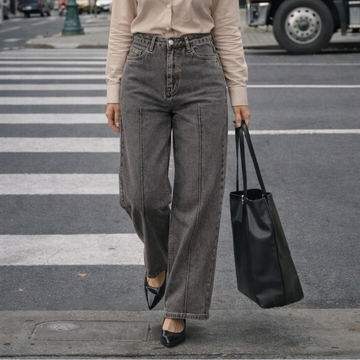 Wide - Leg Cropped   | Brown