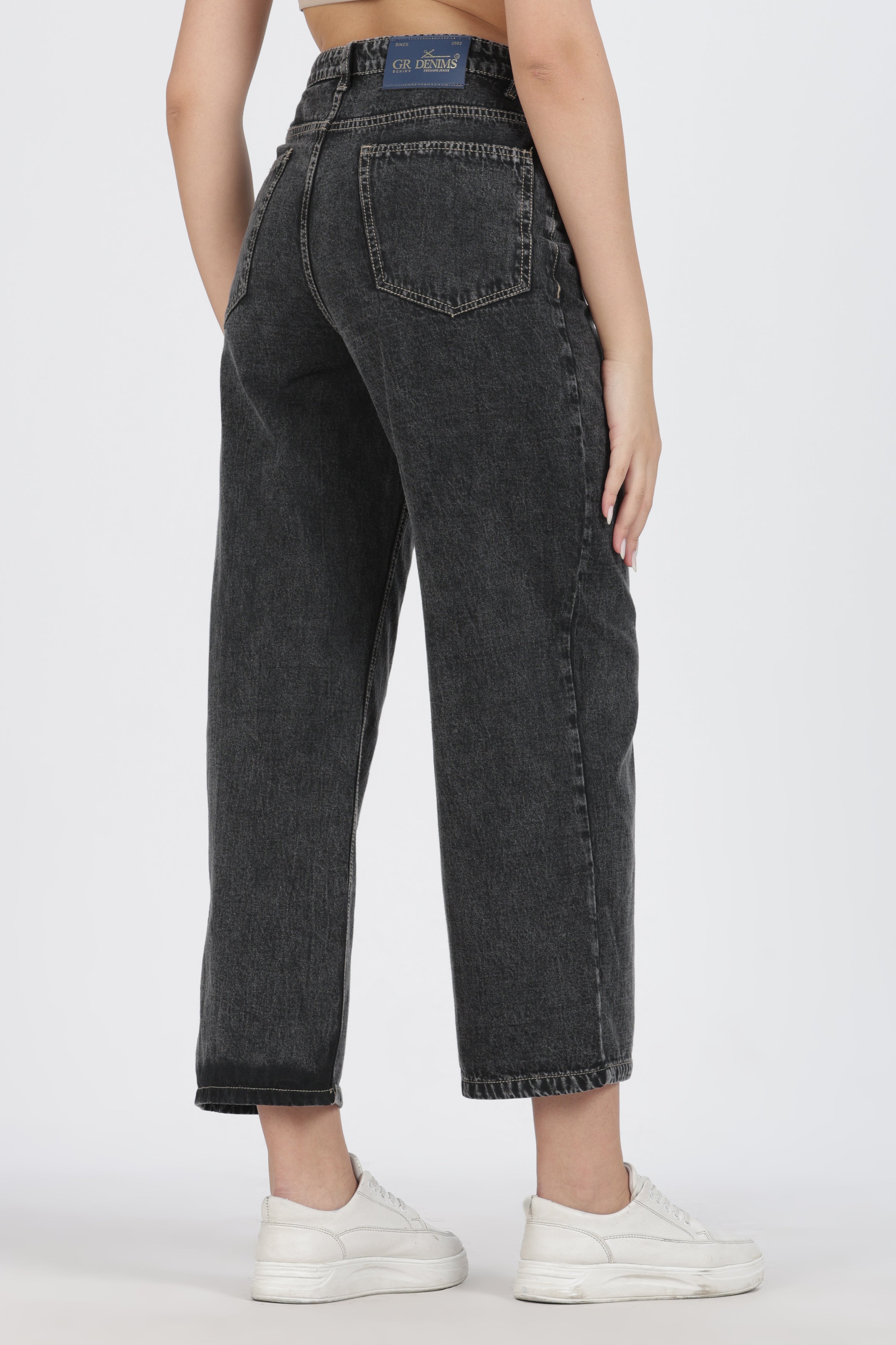 Womens Loose Fit Black Denim jeans
